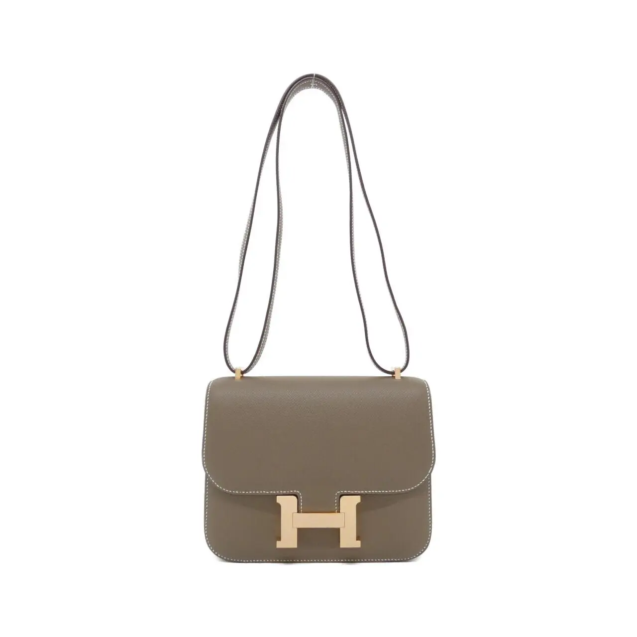 Pre-owned HERMÈS Calfskin Shoulder Bags Hermes Constance3 Mini Epsom shoulder bag