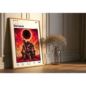 Berserk Anime Wall Art - Guts Dragonslayer Vintage Poster