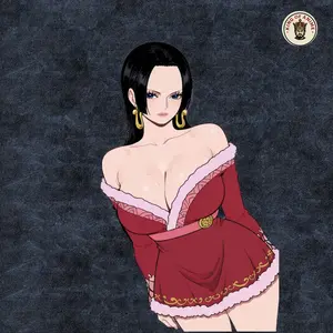 Black Hair Anime Queen Sticker, Red Dress Waifu Vinyl Decal For Laptop, Car, Notebook