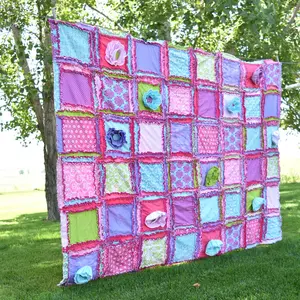 Pink Girl Rag Quilt for Sale