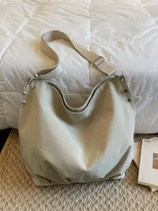 2026 New Japanese Fashion Casual Canvas Tote Bag, Large Capacity Underarm Commuter Shoulder Bag, Stylish Daily Use Handbag