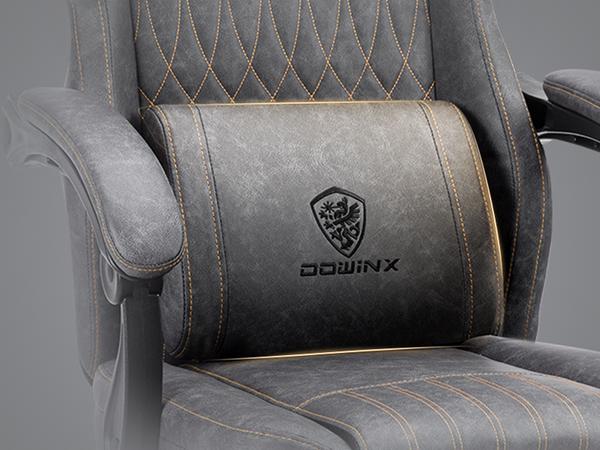 Dowinx Gaming Chair Breathable PU Leather Gamer Chair, Ergonomic Computer Chair with Massage Lumbar Support and Footrest