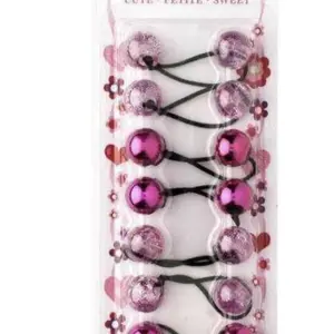 Joy Twin Beads Ponytailers Assorted kid hair accessories,with different colors for each pair.