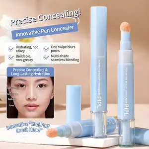 Full Coverage Hydrating Concealer Cosmetic - Brightening Eye Concealer Serum with Retinol & Hyaluronic Acid, 24-Hour Hydration for Blemishes, Redness, Under-Eye Circles (Makeup)
