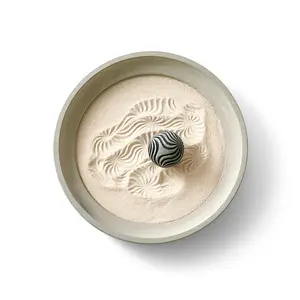 Whitecaps Wonderscape Set with Handmade Natural Concrete Tray, Concrete Sand Sphere and Crystalline Sand for Decor