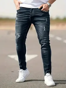 Black Jeans For Men Streetwear Pants y2k Clothes Men Jeans Denim Plain Pocket Trouser Summer Outfits