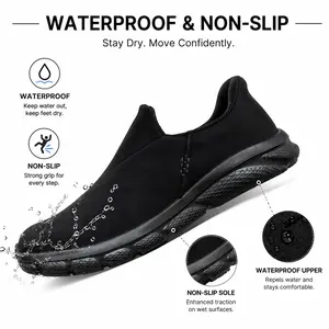 Chef Shoes Waterproof Anti-Slip Black Round Toe Oil/Wear-Resistant Lightweight Breathable Insole for Hospital & Restaurant Staff Footwear Boy Work Worker non-slip winter chef shoe Work Safety Sneakers