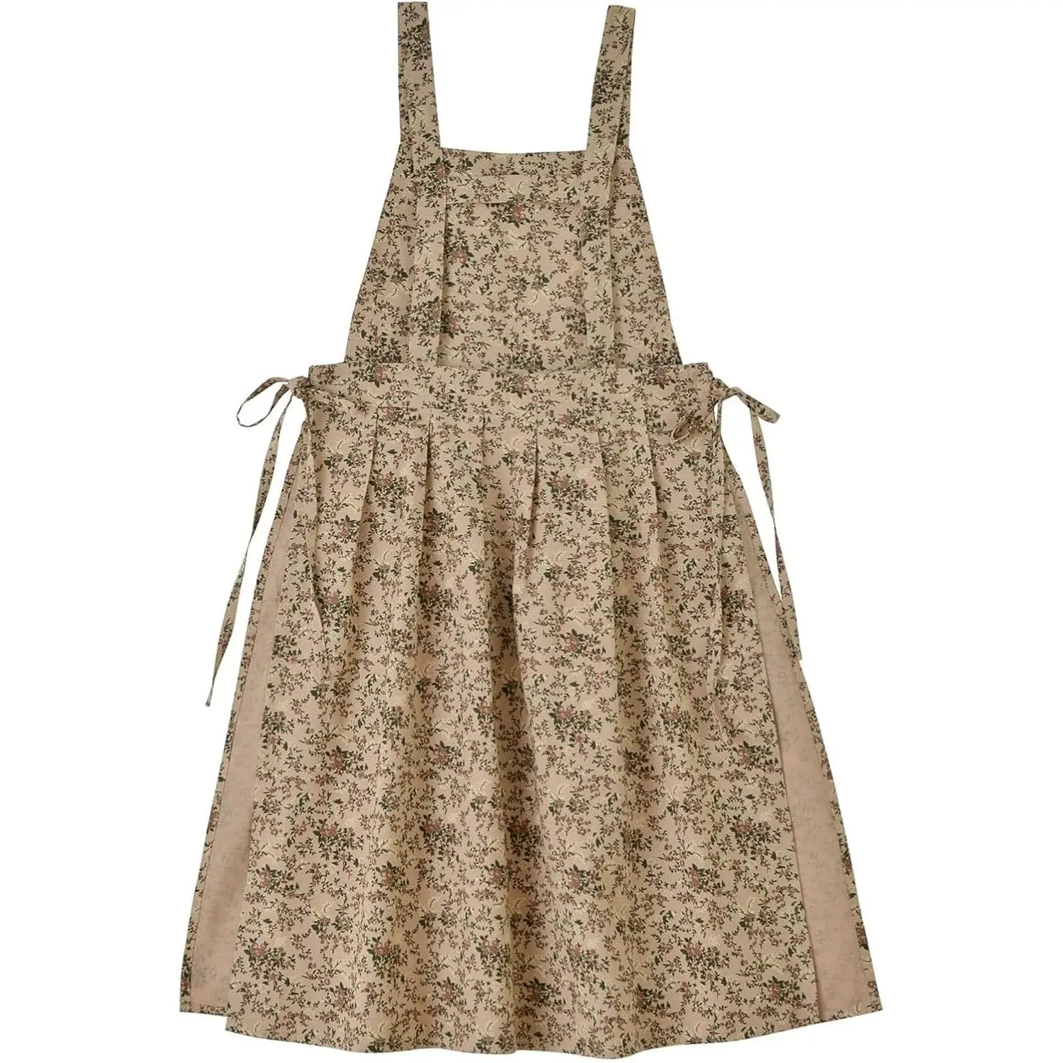 Kitchen Apron Floral Cotton  Women Apron Adjustable with Pockets  Pinafore for Cooking Baking