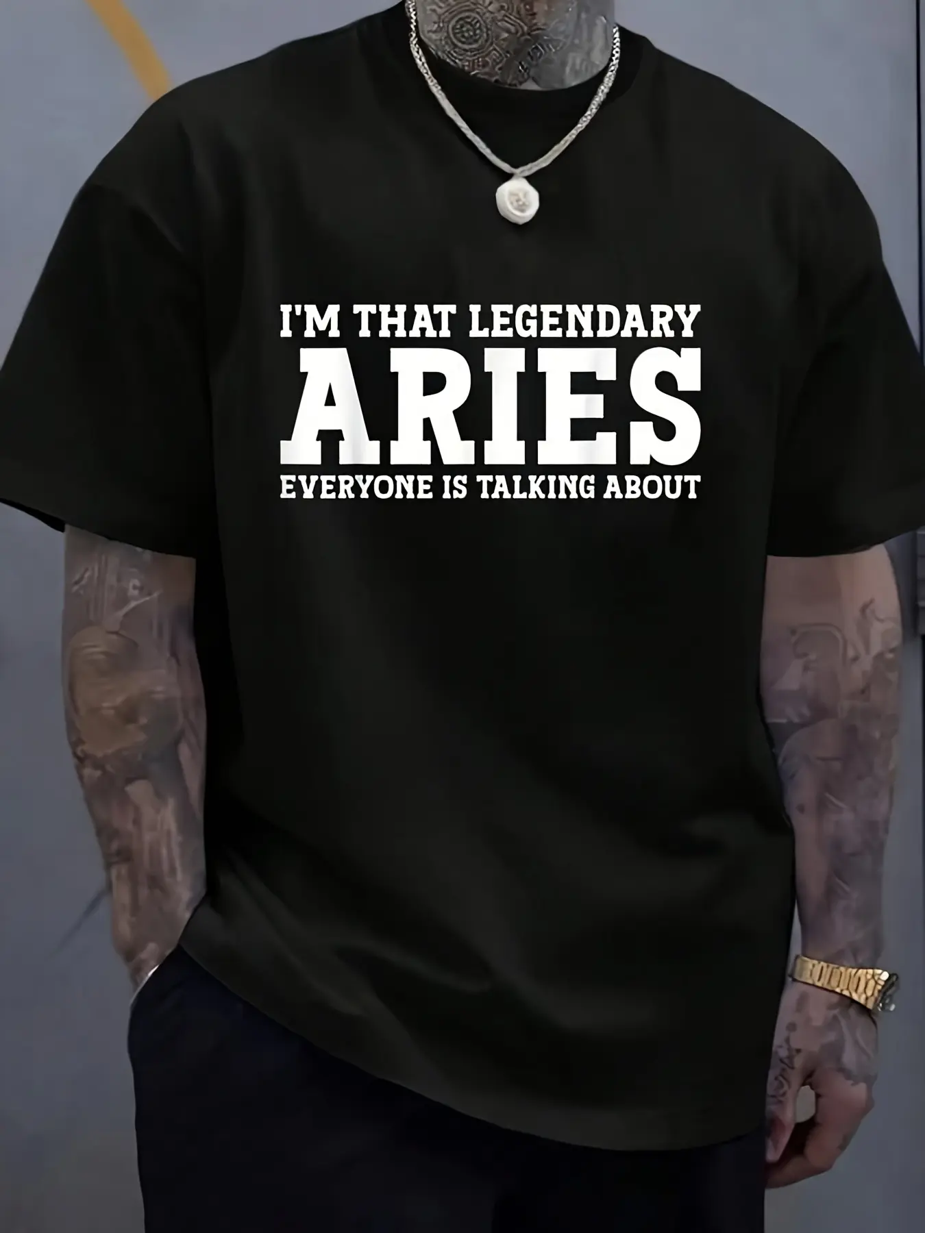 Aries Personal Name Funny Aries T T Shirt Women's Men's Graphic Tee Causal Tops Fashion TT Shirt Short Sleeve T T Shirt Breathable Sweat Wicking and Soft Suitable for Daily Commutes Lounging at Home and Casual Wear.2026 New Year's Party Street Style
