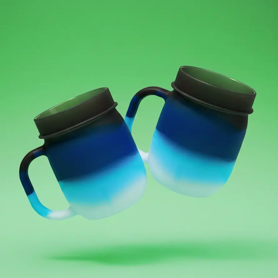Silipint Silicone 25 oz Handled Barrel Pack of 2 Mug Cup Drinkware Silipint Silicone 25 oz Handled Barrel Pack of 2 Mug Cup Drinkware