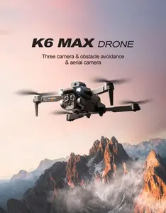 K6 MAX Triple-Camera Drone 4K HD Optical Flow Positioning 360° Obstacle Avoidance Foldable Quadcopter Wifi FPV 8k