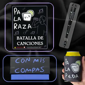 PLR BATALLA DE CANCIONES CON PLP 5 CON MIS COMPAS, KOOZIE, LANYARD BOTTLE OPENER