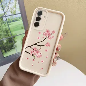 Phone Case - A Pink Cherry Blossom Phone Case for Samsung Galaxy A05 A05S A06 A07 A12 A13 A14 A15 A16 5G A17 A21S A22 A23 A24 A25 A26 A32 A33 A34 A35 A36 A52 A53 A54 A55 A56 S21 Ultra S22 Plus S23+ S24 FE S39 Edge, Fashionable, Versatile