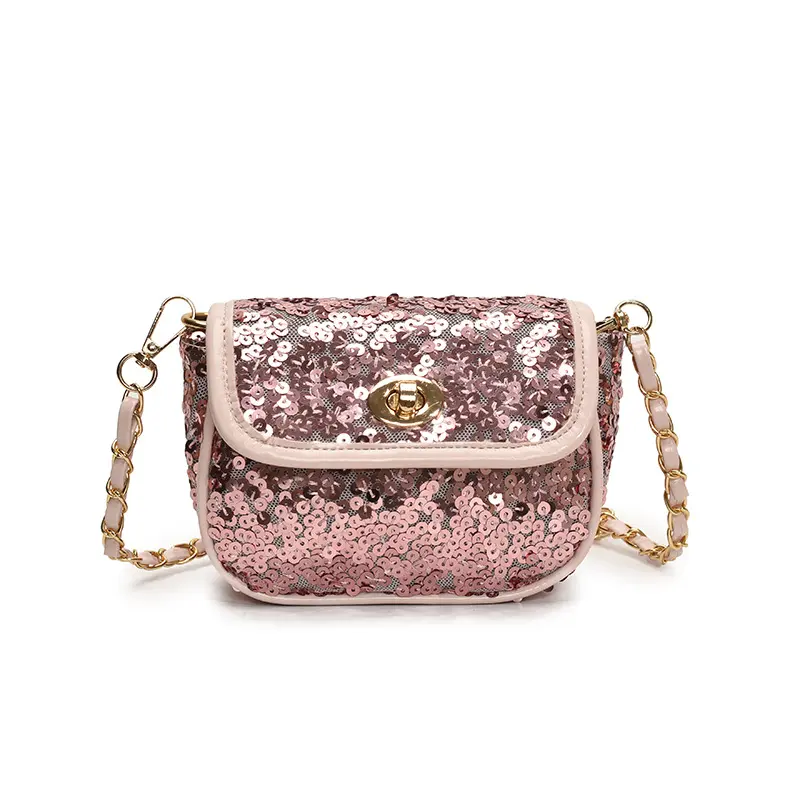 2026 New Arrival |     Trendy Pink Sequin Mini Crossbody Bag for Women |     Multi-Style Crossbody/Shoulder/Handbag |     Versatile for Travel, Commute & Beach  Glitter Sequins Mini Crossbody Bag
