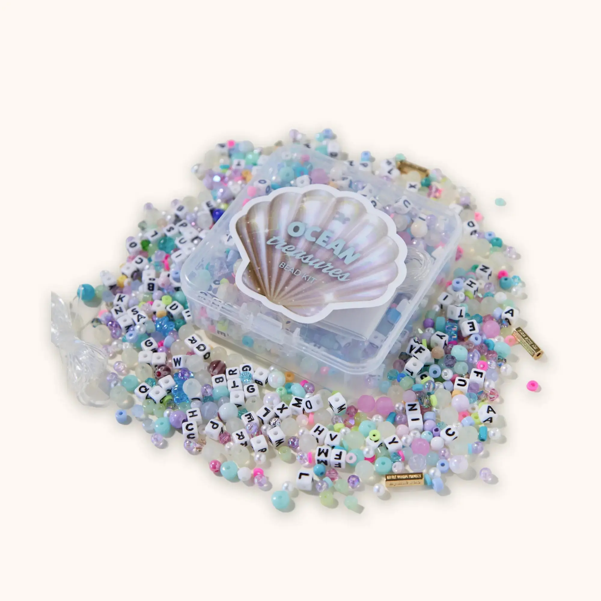 Little Words Project - Ocean Treasures Bead Kit, Sea-Inspired DIY Bracelet Kit, Diy Beading Accessories, Craft Beads, Ocean Themed Stuff, Diy Beads
