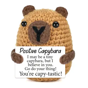 Capybara Christmas Stocking Stuffer, Inspiring & Emotionally Positive Design, Handmade Crochet Figure, Perfect Fun Gift for Women, Men, Friends, Family