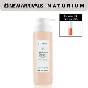 Naturium The Brightener Vitamin C Brightening Body Wash (500ml) - Helps Dullness and Leaves Skin Feeling Soft and Smooth
