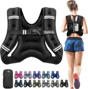 【SpringStatements】BAGAIL Comfort-Fit Weighted Vest for Woman, Even Weight Distribution, Faster Weight Loss, No-Chafe or Bounce for Walking & Running with Detachable Phone Pouch & Reflective Stripes (Available 5-30lbs)