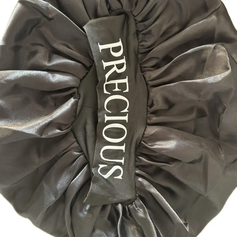 Custom Name Plain Color Satin Hair Bonnets, Luxury, Trendy, Soft Comfy Elastic Band Sleeping Bonnets Hats for Protecting Hair and Preserving Hairstyle, Bonnets for Women, Kids and Men Unique Gifts for all