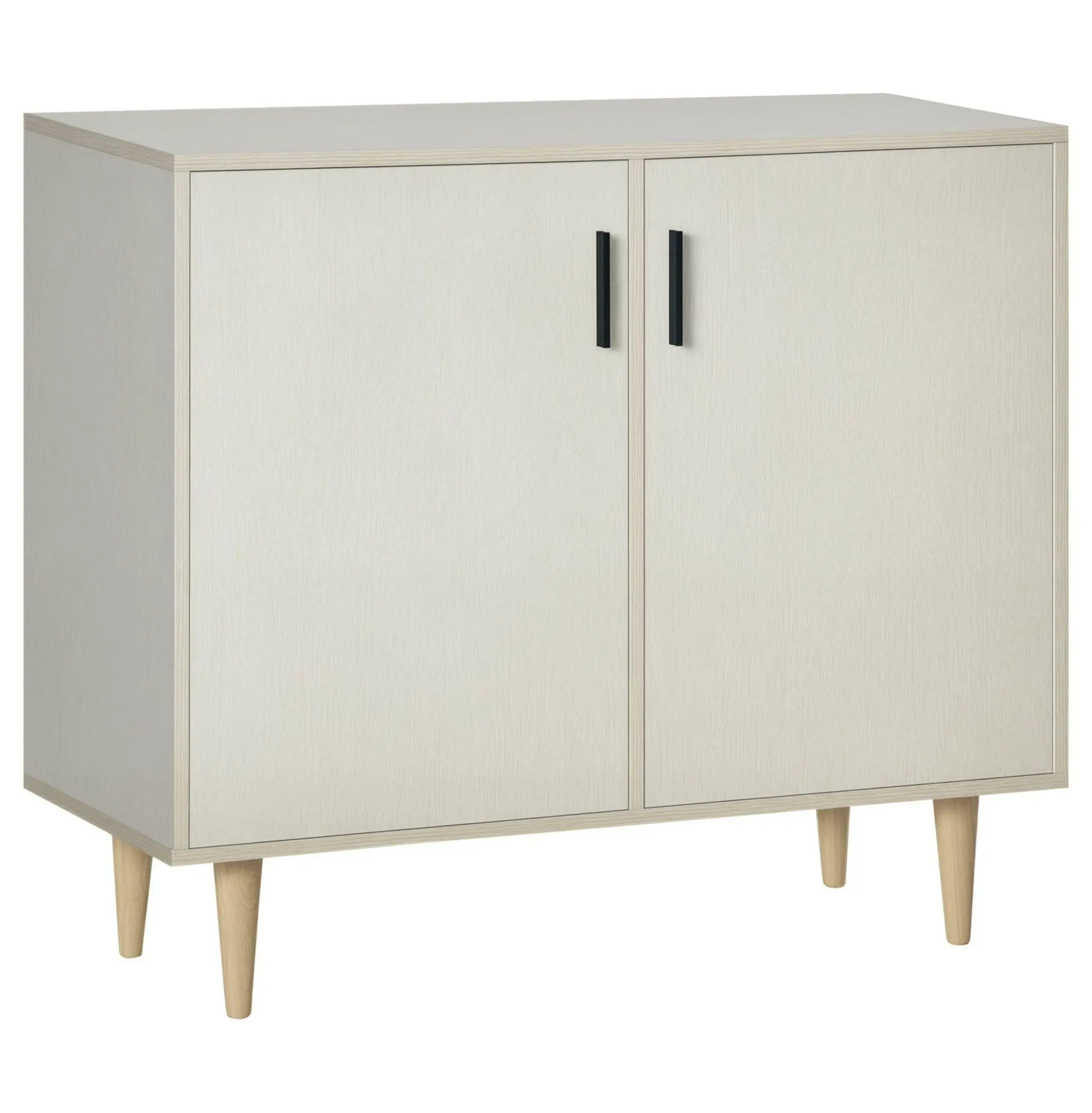 Sideboard Buffet Cabinet, Kitchen Storage, Accent Cabinet with Doors & Adjustable Shelves, Natural Wood Finish