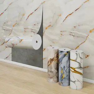 Thick Home Self-Stick Wallpaper Marble Xpe Roll Wall Sticker Living Room Bedroom Background, Suitable for Rooms Kitchen Furniture Refurbishment, Peel and Stick Wallpaper Designs
