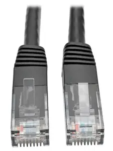 Tripp Lite TRL-N200-002-BK RJ45 Male-Male Cat6 Gigabit Molded Patch Cable, Black - 2 ft.