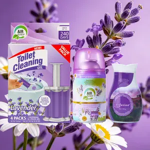 Air Fusion Purple Calm Bathroom Odor Eliminator Bundle, 3-Piece (To-Go Spray, Compact Twist Gel & Toilet Gel Stamp) - Save 18%