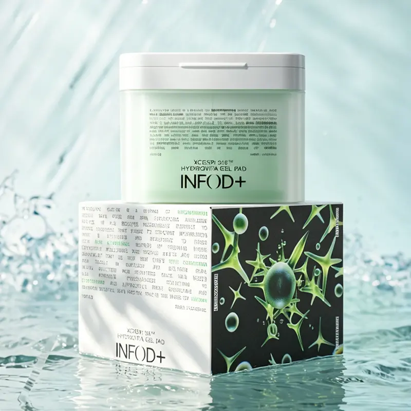 INFODPLUS HydroVita Cooling Gel Toner Pads, 70 Count – Korean Hydrating & Calming Facial Pads for Men & Women with Exosome & Ceramide, Oil Control, Gentle Pore Care, Fragrance-Free for Sensitive Skin