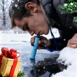 Portable Outdoor Water Filter Straw Set, Compact Activated Carbon Water Purifier, Ideal for Hiking, Camping, Travel, Fishing, Climbing