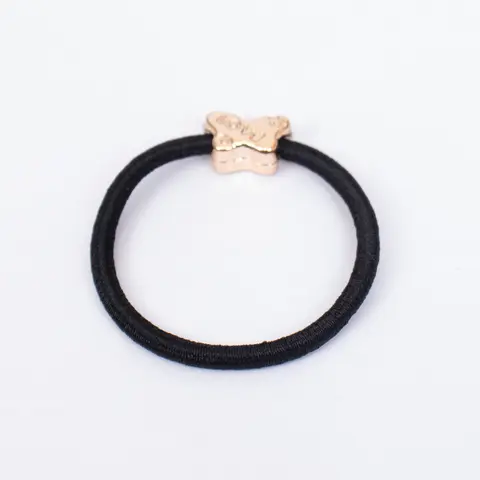eullair Women's Thick Black Elastic Rubber Hair Ties - Basic, Secure Hold, No-Snag, Anti-Fall Band-Shaped Rubber Bands Hairbands & Scrunchies, Hair Style Accessory