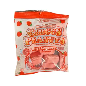Helster Candies Circus Peanuts Marshmallow Strawberry Flavor Fat Free Candy