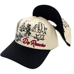 De Rancho Sierra Dust a-frame hat (Cream/Black)