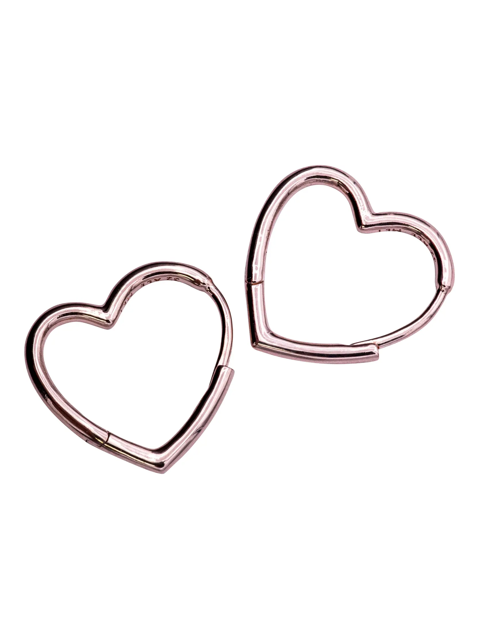PANDORA Small Asymmetric Heart Pandora Rose Hoop Earrings  - 288307, Earrings Jewelry, Ear Hoops, Minimalist