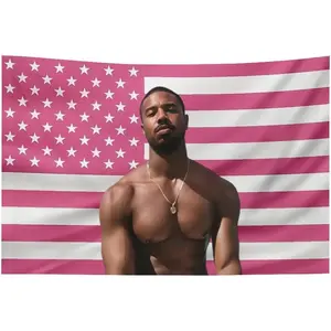 Tapestry Michael B Jordan Flag Poster Room Fun Flags Indoor And Outdoor Decor Wall Aesthetic Art Home Decor Blanket Merch Giftbedroom decor