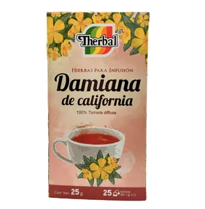 Therbal Damiana de California Tea - 25 Tea Bags - Herbal Beverage