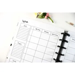 Weekly Lesson Planner Inserts for 9-Disc Classic Happy Planner, Classic Academic Planner, Classic Student Planner, Classic Teacher Planner, Classic Happy Planner Inserts (Planner Sold Separately)