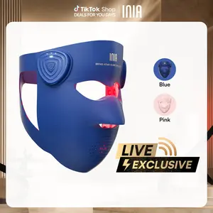 【LIVE EXCLUSIVE】INIA GLOW 940 nm 4D LED Mask – Dual NIR 940 + 850 nm Deep Penetration for Deeper Repair, Visible Lift & Lasting Radiance, 4D Fit for Jawline Lift & Firm, Cooling Therapy, Wireless Comfort, Summer Beauty Gift Ideas