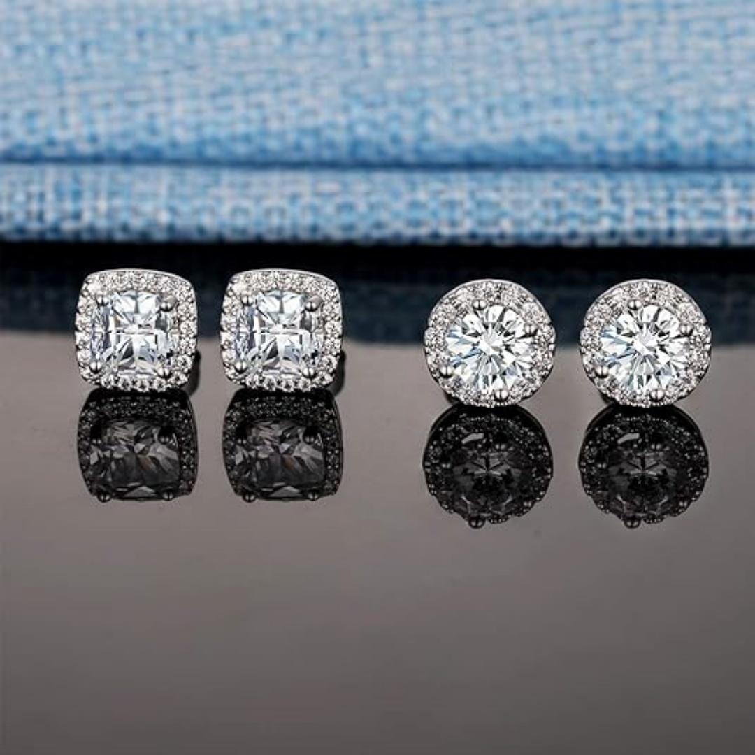 【Must be】2026 New Luxury S925 Silver Moissanite Studs | 0.3ct 0.5ct 1ct 2ct VVS High Clarity Fine Ear Jewelry | Timeless Minimal Elegant Unisex for Men Women | Official Authenticity Certificate | Premium Gift for Mother’s Day Daily & Occasion Wear