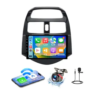 Car Radio for Chevy Spark 2013 2014 2015, Built in Carplay/Android Auto, 9 inch Touch Screen with SWC, GPS, WiFi, Bluetooth, FM, Android 13, 2+64G