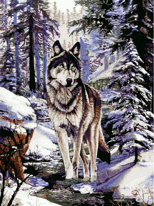 Super Soft Luxury Queen Size Wolf Design Blanket One Ply Flat Weave Polyester Material Cozy Comfort Bedding