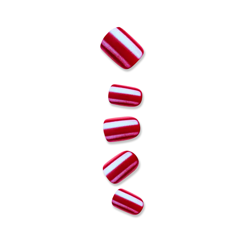colorFX by Impress No Glue Fake Press On Nails - This City | Solid, Red, Short, Squoval, Manicure