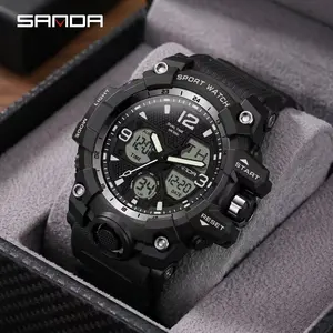 Men's Waterproof Sports  Digital Luminous Display Alarm Chronograph Stopwatch Date Analog-Digital Quartz Wristwatch.  Outdoor electronic watch, Trendy Cool Large Dial Electronic Watch outdoorfun Bluetooth Speaker with Subwoofer and Lighting