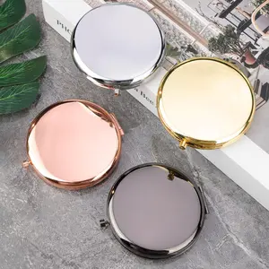 Portable Double Sided Mirror, 1 Count Pocket Size Makeup Mirror, Flip Top Mirror, Compact Mirror for Travel, Outing, Daily Use, Travel Hand Mirrors, Vanity Mirror, Portable Folding Mirror, Foldable Makeup Mirror