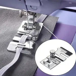 One Elasticated Presser Foot, Suitable For Brother, Brother Compatible, And Most Low-Handle Sewing Machine Accessories, For Sewing Fabrics, Craft Tapes, Etc., Replaceable Presser Foot With Metal Stand, Suitable For Embroidery Sewing Machines