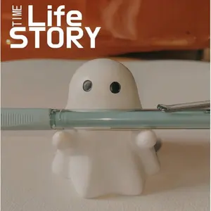 Gothic Cute Ghost Pen Holder, Desk Organizer, Resin Desktop Storage Box with Non-Slip Slot, Desk Decoration, Multifunctional Dark Academy Gift