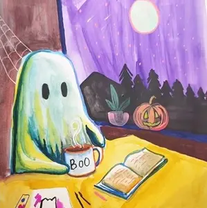 Coffee, Boo, n Chill Print