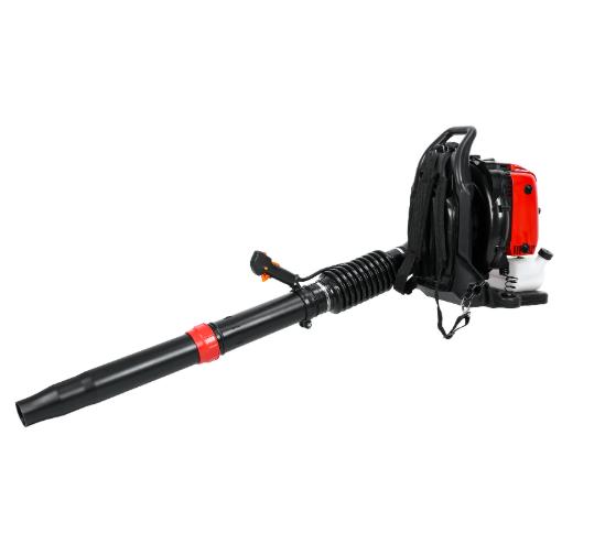 Explorinox Snow blower, 75.6CC 4-Stroke Backpack Gas Leaf Blower, Snow Blower, Up to 900 CFM and 210 MPH, Variable Speed, Cruise Control (Red)