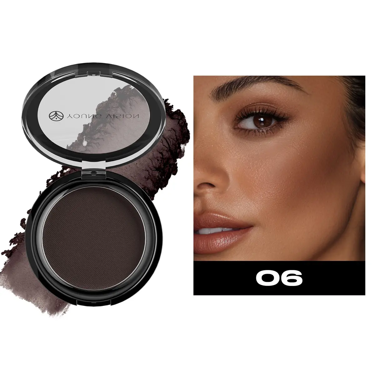 Matte Antique Copper Contour Powder, Matte Powder Bronzer, Forehead Nose Shadow Multi-Purpose Contour Palette, 6 Colors, Natural Luminous Face Highlighter for Women