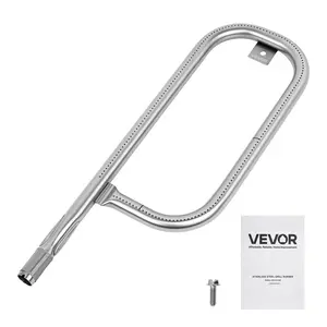VEVOR Grill Burner Tube for Weber Q100, Q120, Q1000, Q1200, Baby Q Gas Grills, 17 inch 304 Stainless Steel Tube Burner for Weber 516001, 516002, 50060001, Replacement Part 69957, 60040, 41657, 45657