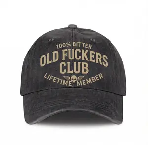 Vintage "Bitter Old F*ckers Club" Dad Hat  Lifetime Member Cap Funny Gift for Dad/Grandpa - Grumpy Old Men Vintage Hat